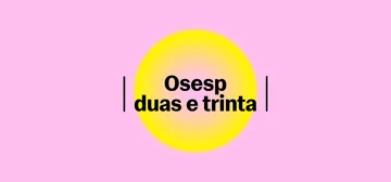 Imagem rosa com um círculo amarelo centralizado e o título "Osesp duas e trinta".