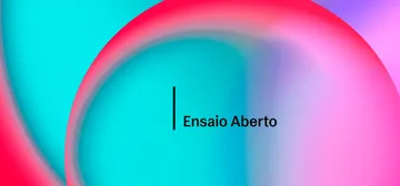 Imagem na identidade da Temporada Osesp 2025, com um efeito de bolha nas cores rosa e azul. No centro, está escrito "Ensaio Aberto".