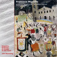 A pintura mostra uma festa na rua, em frente a uma igreja.